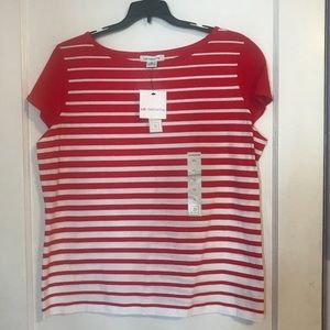 ❌ LAST DAY ❌ NWT Red/White Liz Claiborne Tee